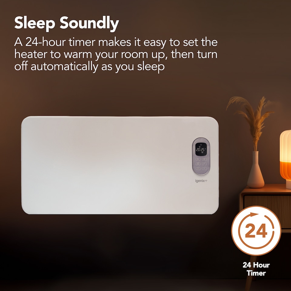 image 1 of Igenix IG9515WIFI, Smart Electric Panel Heater, 1500 W, Alexa Compatible