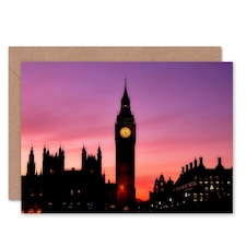 Big Ben Palace Westminster Clock London Art Card