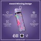 image 6 of Leak Proof Slim Water Bottle, BPA Free, 500ml (18oz) | Purple | Unicorns Periwinkle | One Size