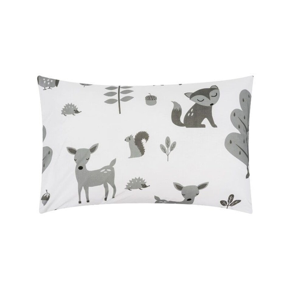 image 1 of Woodland Duvet Cover Set - Grey/White - Toddler Grey | One Size