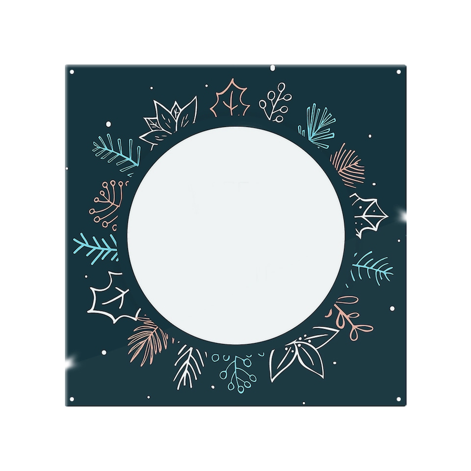 image 1 of Winter Flowers Splash Back | White