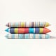 image 6 of Homescapes Seat Pad Luxury 100% Cotton Stripe Indoor Outdoor Garden Dining Cushion Multi | 40 x 40 cm
