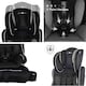 image 3 of Cozy N Safe Everest Group 1/2/3 Car Seat 9-36kg, Convertible Baby Toddler Child Car Seat, High Back Booster, Forward Facing, Kids Car Seat 9 Months to 12 Years (Black/Grey)