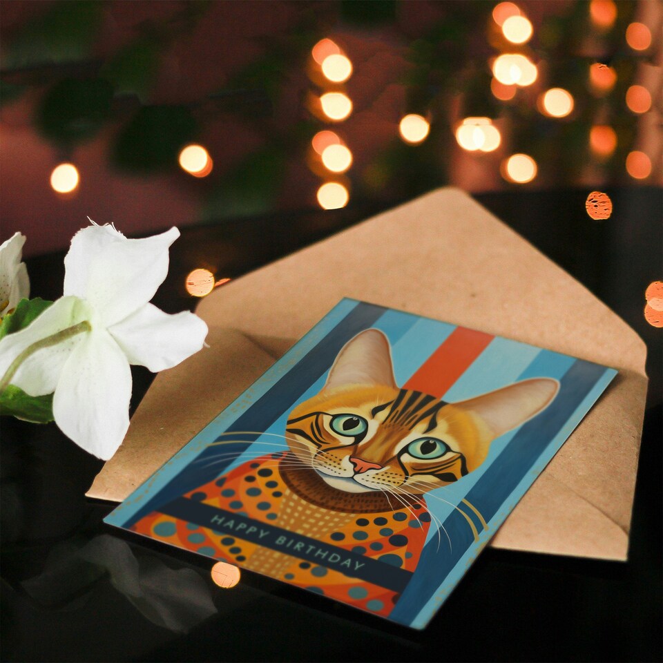 image 1 of Lover Jumper Cat Him Her Birthday Card