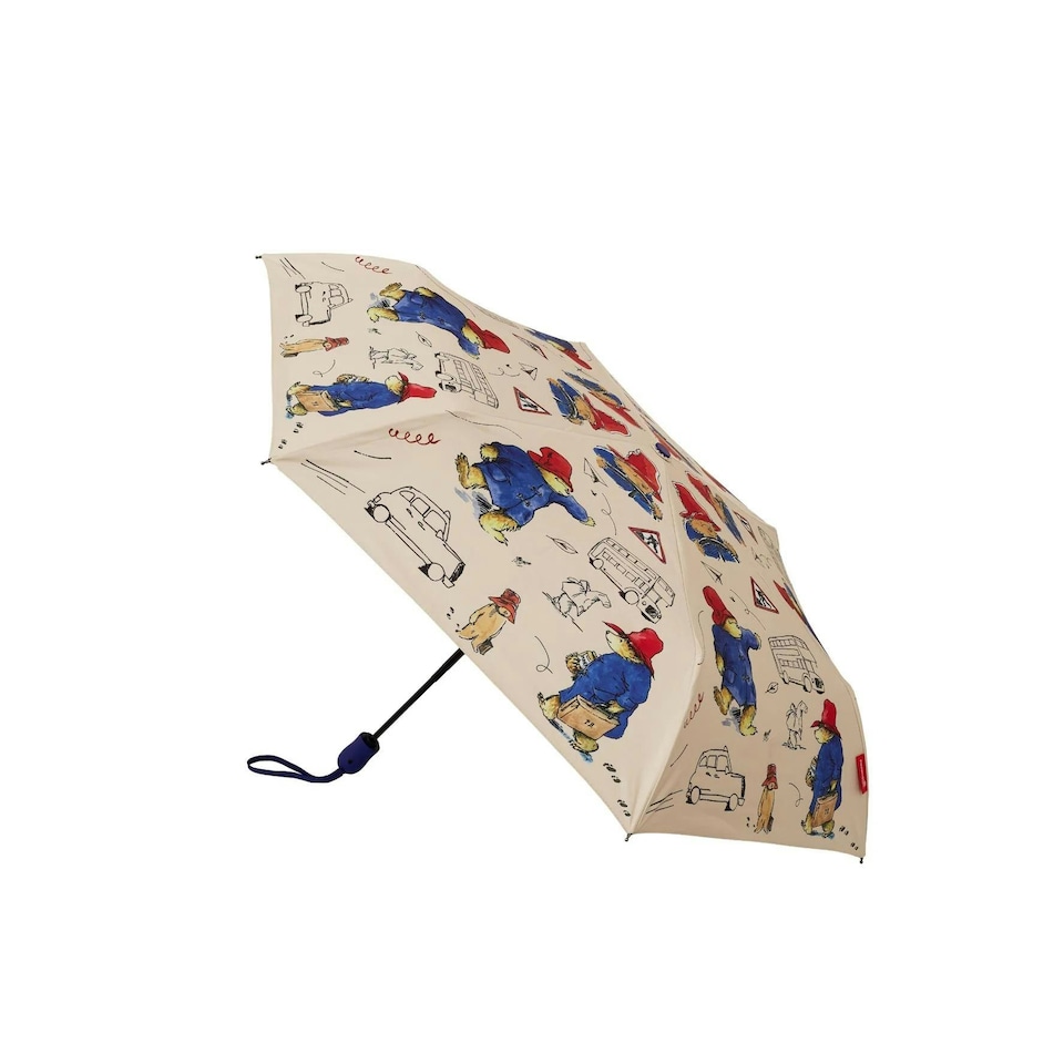 Signare Automatic Folding Umbrella Windproof UV Protection Paddington Bear Multi