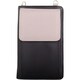 image 1 of Lightweight Genuine Leather Travel Phone Cross Body Shoulder Bag Black | Black/Ivory