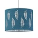 image 2 of First Choice Lighting Set of 2 Fern Teal Cut Out 25cm Pendant Lightshades Green | Silver