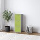 image 2 of 3-Tier Cube Shelving Unit with Inserts | Grey | Grey & Green | 1