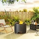 image 6 of Outsunny Outdoor Round Fire Pit with Lid, Firepit with Fire Poker, Black