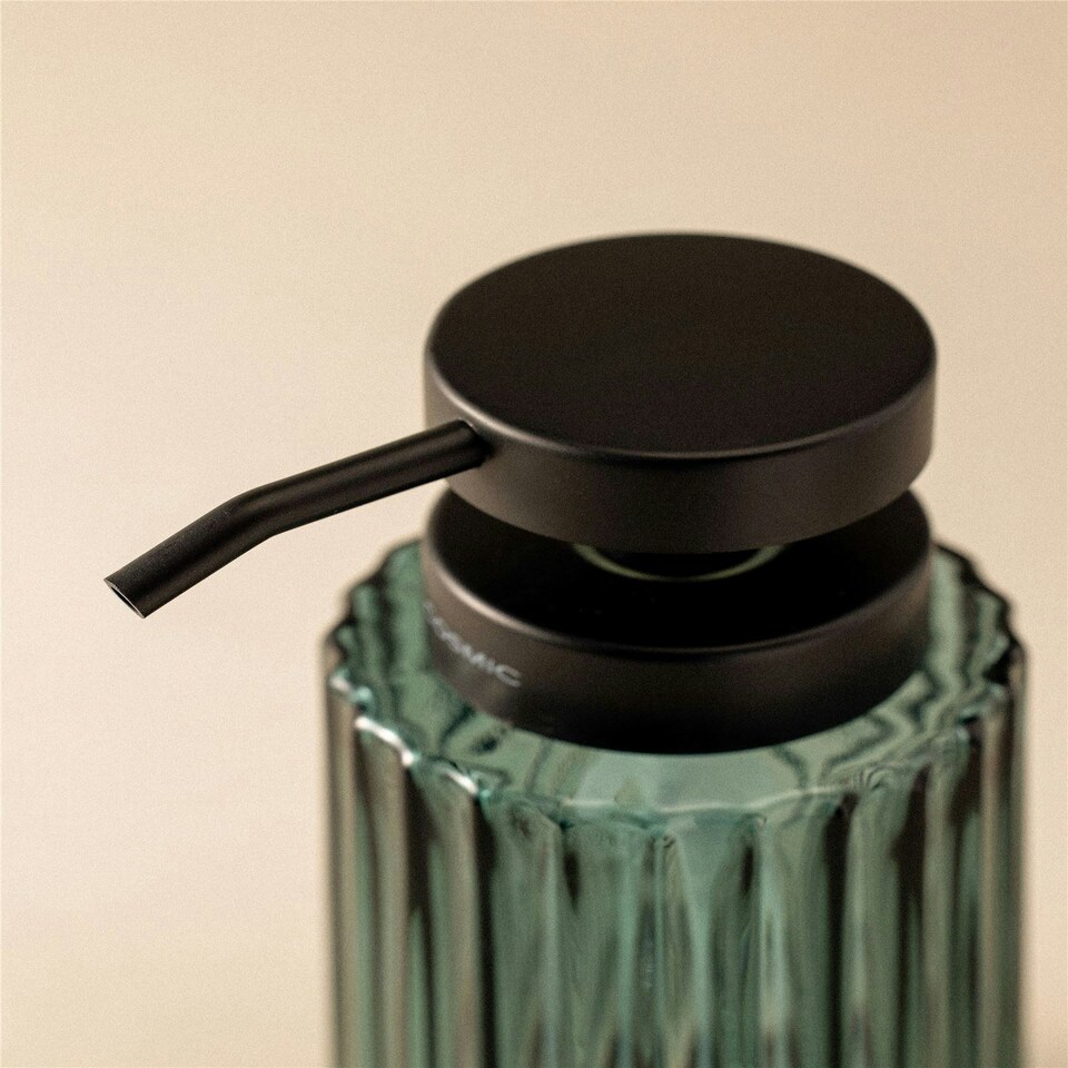 image 1 of Cosmic Liquid Soap Dispenser w/ Durable Plastic for Bathroom, Smokey Grey-350ml