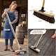 image 8 of Heavy Duty 12" Sweeping Brush Outdoor Garden Broom with Stiff Natural Bassine Bristles, Reinforced Bracket & 120cm Wooden Handle