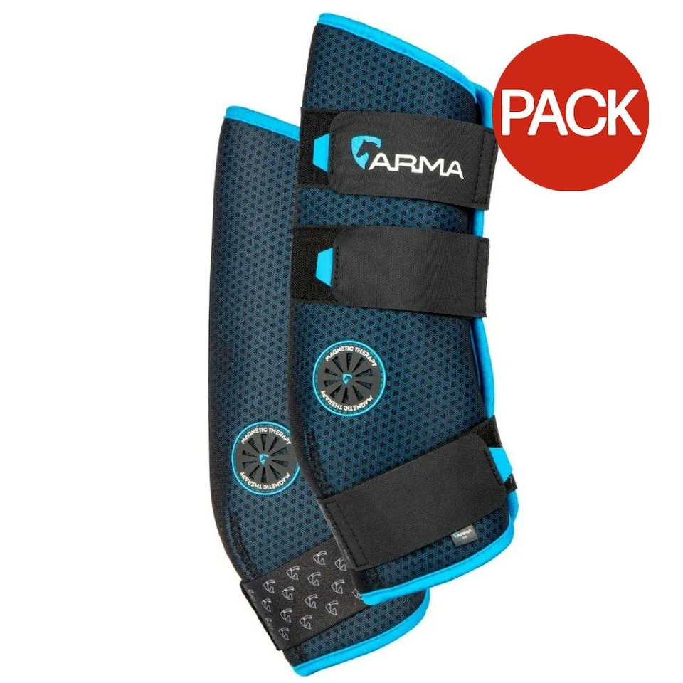 image 1 of ARMA Horse Magnetic Fetlock Boots (Pack Of 2) - Black - Cob