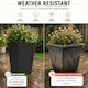 image 6 of Nicoman Savana Chevron Tall Planter Non-Shed Non-Crack Indoor Outdoor Planter