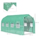 image 3 of Outsunny 4 x 2 M Walk in Polytunnel Greenhouse Galvanised Steel w Zipped Door