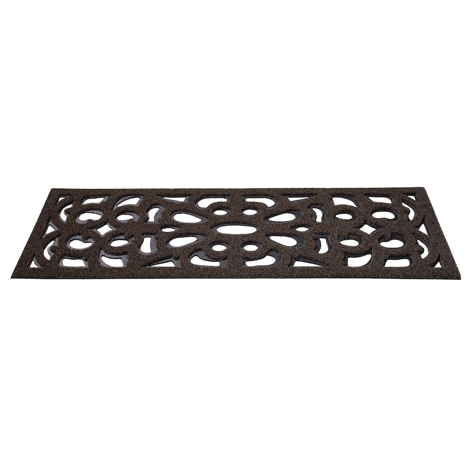 image 1 of Nicoman Victorian Style Outdoor Step Mat Brown 75 x 25cm