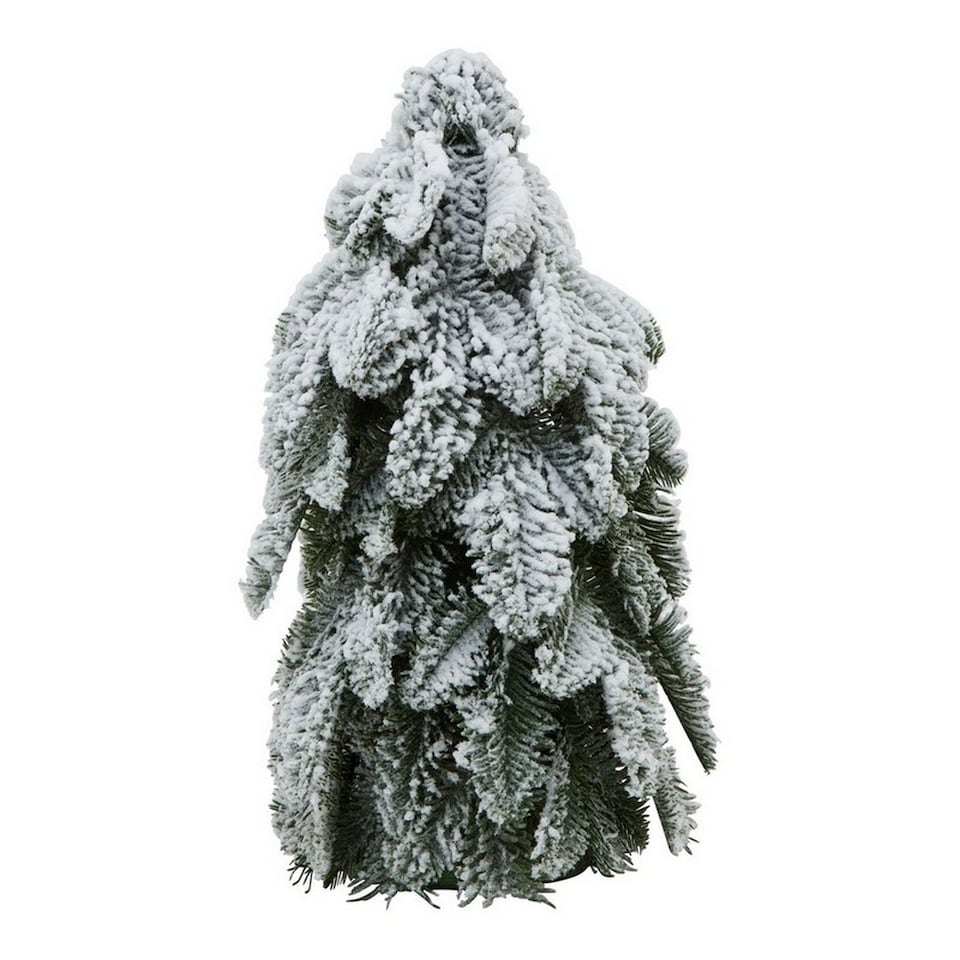 image 1 of Medium Snowy Fir Tree - Plastic - Height 40 cm - White