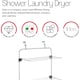 image 3 of Metaltex Gale Over-the-Door Laundry Dryer - Grey