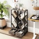 image 7 of COSTWAY 2 Pcs Tree Bookshelf 4 Tier Storage Bookcase with Drawer Grey