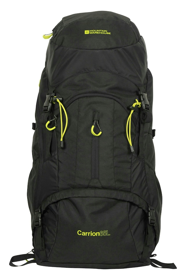 image 1 of Mountain Warehouse Rucksack with Padded Back Panel Trekking Travel Sports Bag | Black