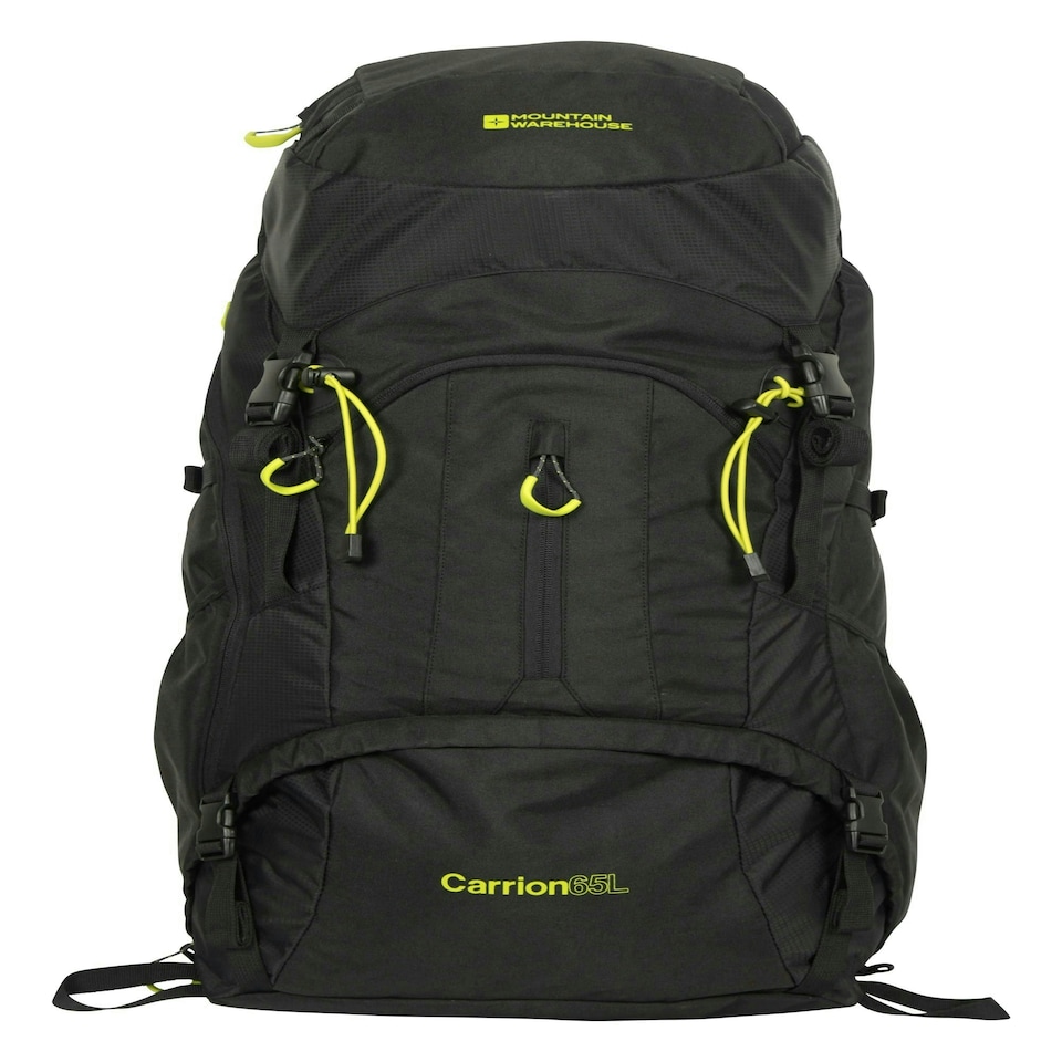 image 1 of Mountain Warehouse Rucksack with Padded Back Panel Trekking Travel Sports Bag Black