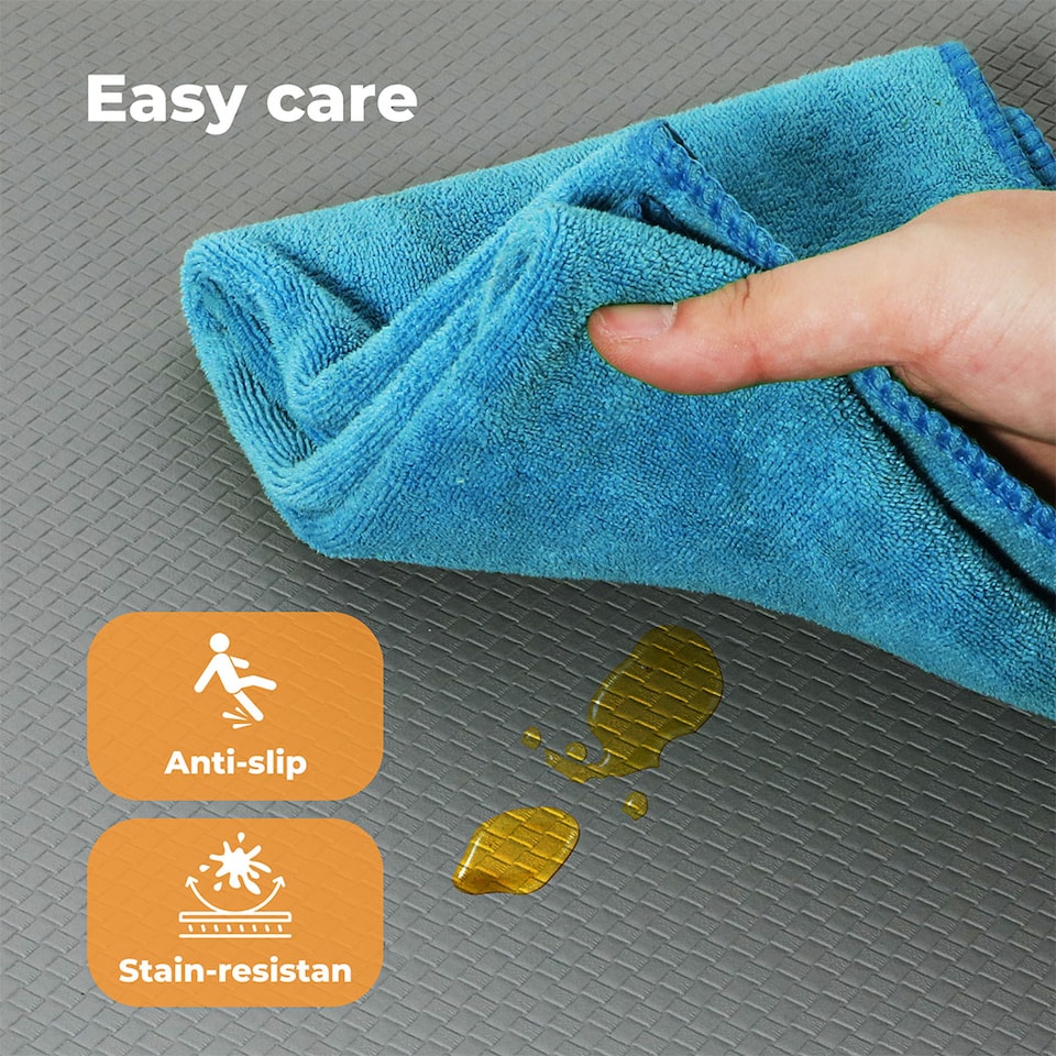 image 1 of Marlow 2PC Kitchen Mat Grey Non-Slip Woven Rubber Absorbent Runner | Grey | Grey | One Size