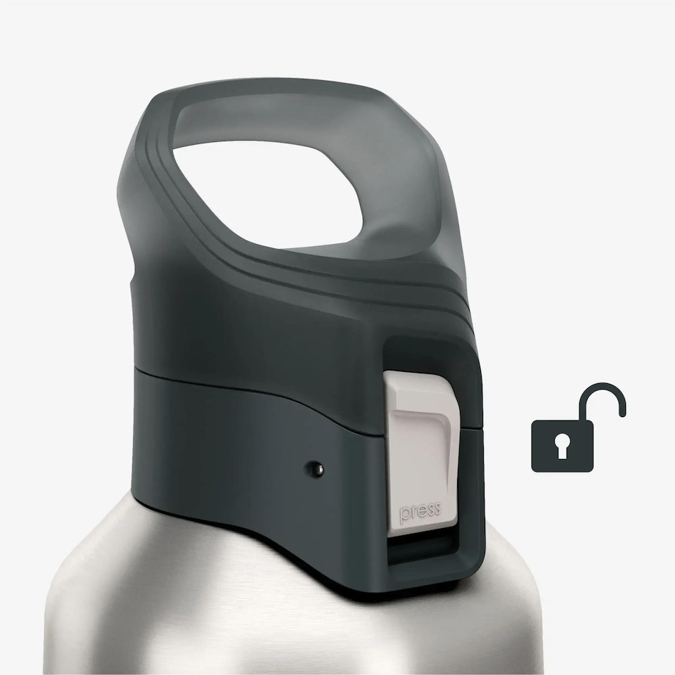 image 1 of Decathlon 900 0.8 L Insulated Stainless Steel Flask With Quick-Release Cap