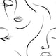 image 1 of Belle Wallpaper in Monochrome | White | Monochrome
