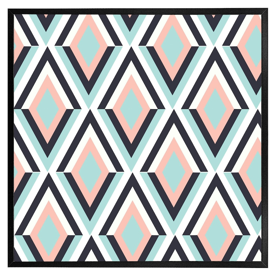image 1 of Geometric pattern (Picture Frame) Brown | Oak | XL