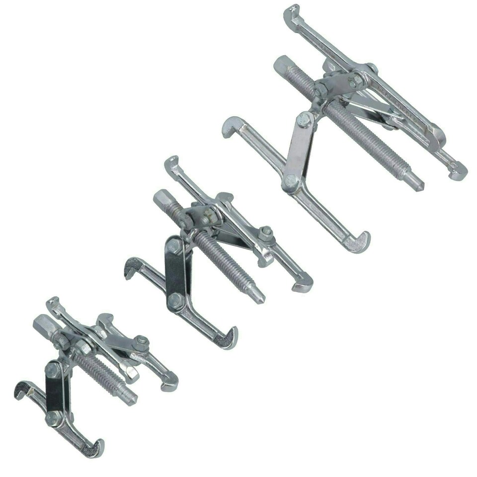image 1 of Gear Puller 3 Leg Hub Bearing Removal Pulley Tool Set 3" 4" 6" Internal External