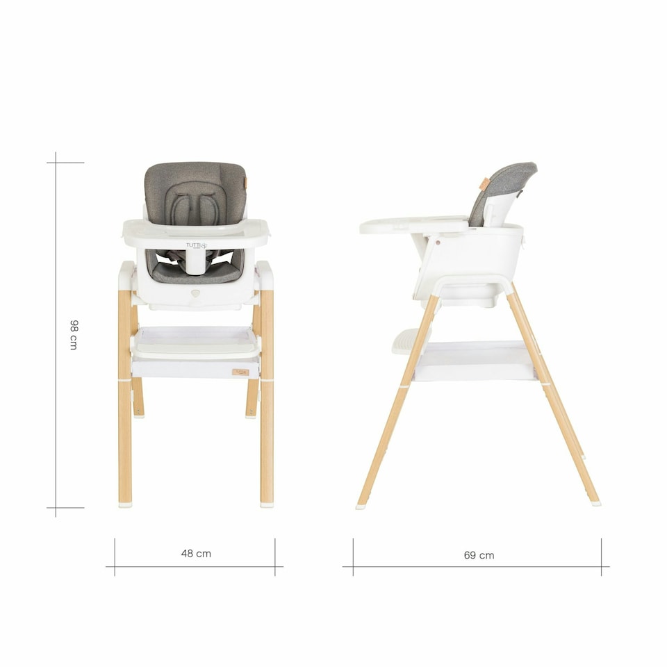 image 1 of Tutti Bambini Nova Birth to 12 Years Complete Highchair Package - White/Oak