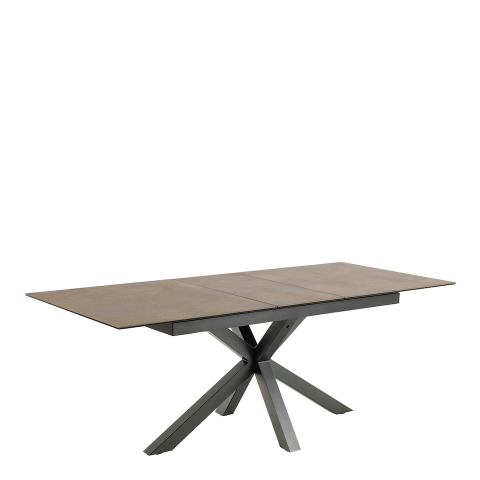 image 1 of Heaven Extendable Dining Table with Ceramic Rusty Brown Top 168cm