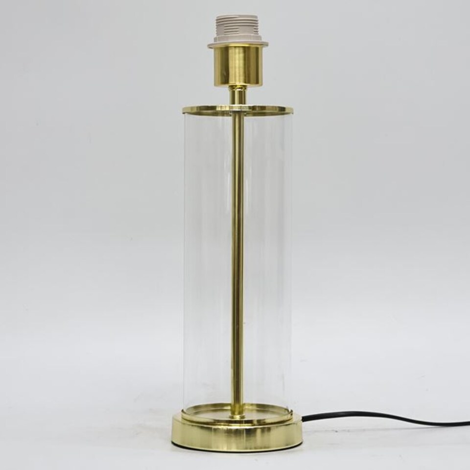 image 1 of Aura - Satin Brass Table Lamp with Green Fern Cut Out Silver Shade | Gold | Green | Large | 1