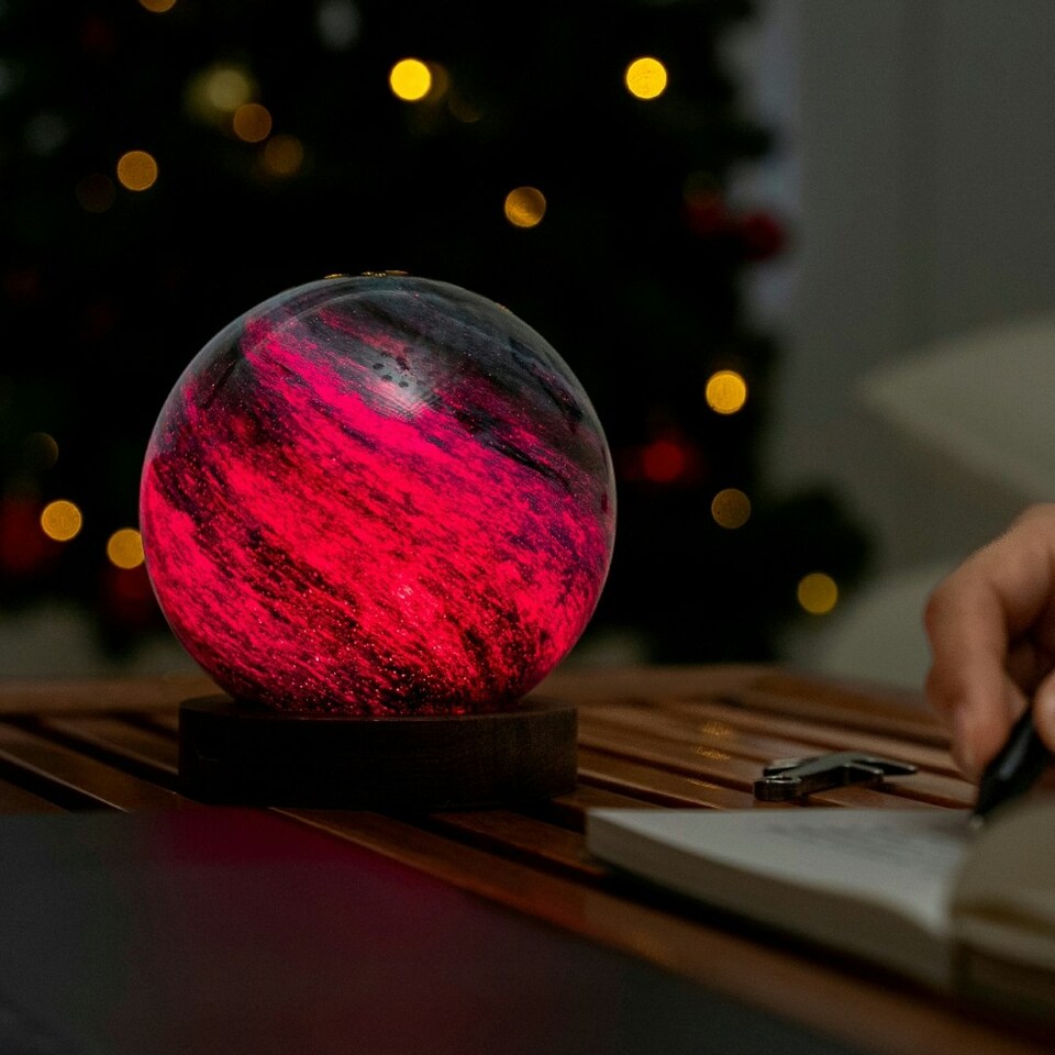 image 1 of Gingko Large AstraGlass Desk Lamp Multi | Stellar Ocean