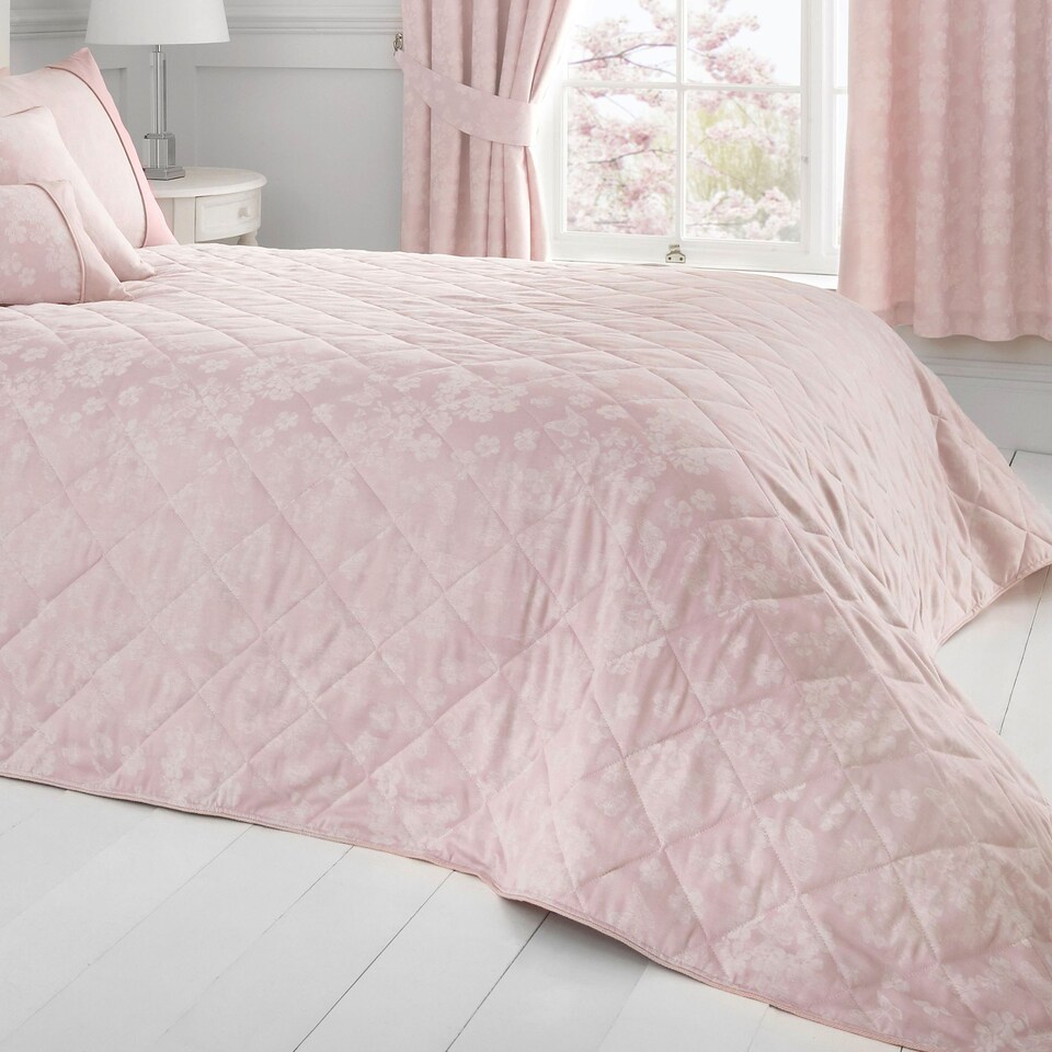 image 1 of D & D Blossom Bedspread Blush