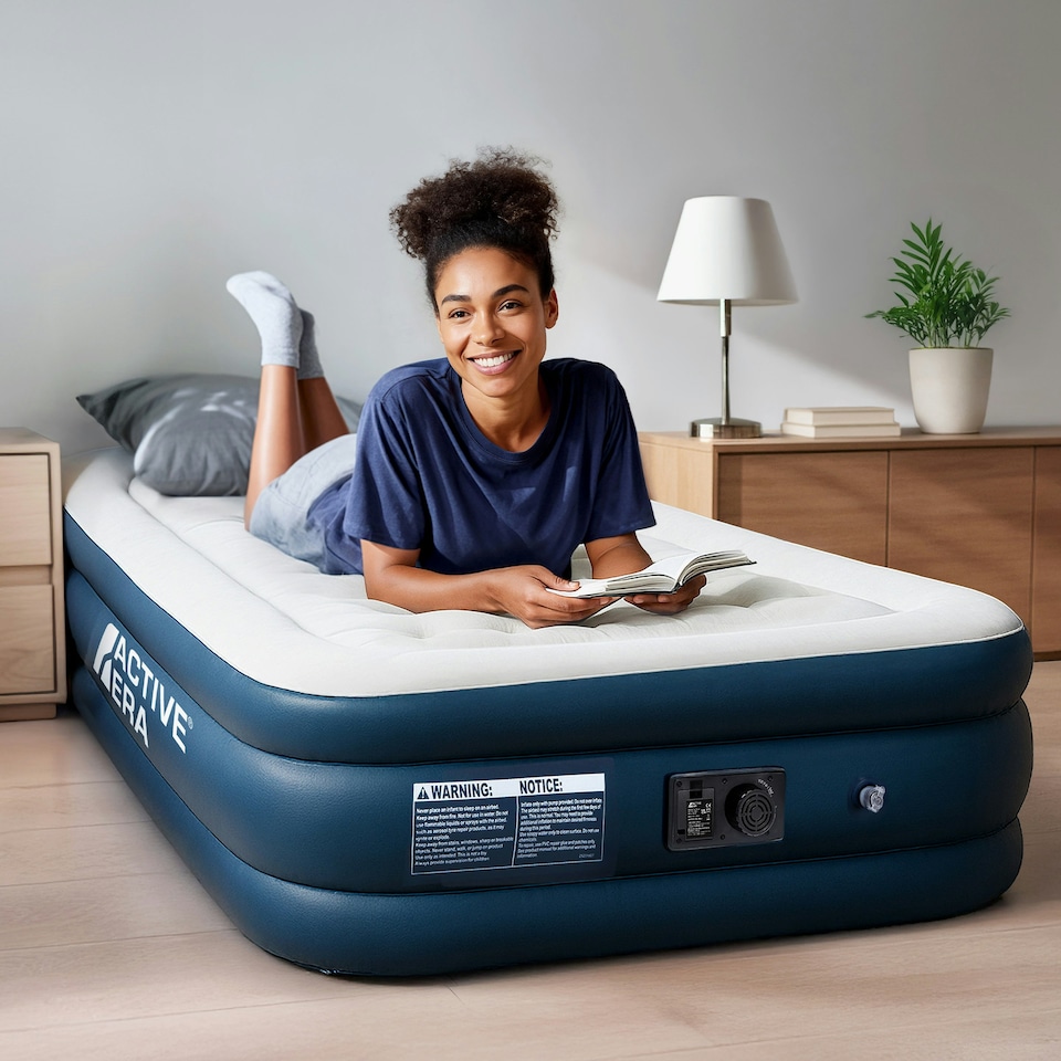 image 1 of Active Era Single Comfort Air Bed – Grey/Navy