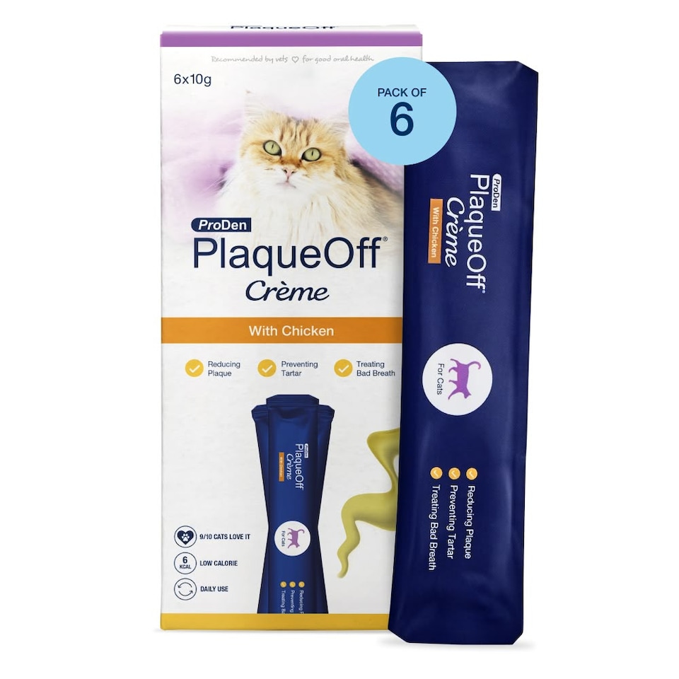 image 1 of ProDen PlaqueOff Crème for Cats - 6 Chicken Flavour Pouches