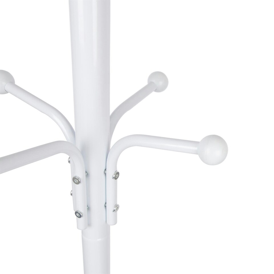 image 1 of Harbour Housewares Free Standing Steel Coat Rack - Coat Rack Coat Stand Hat Stand Clothing Rail Hook Hall Tree Organiser S
