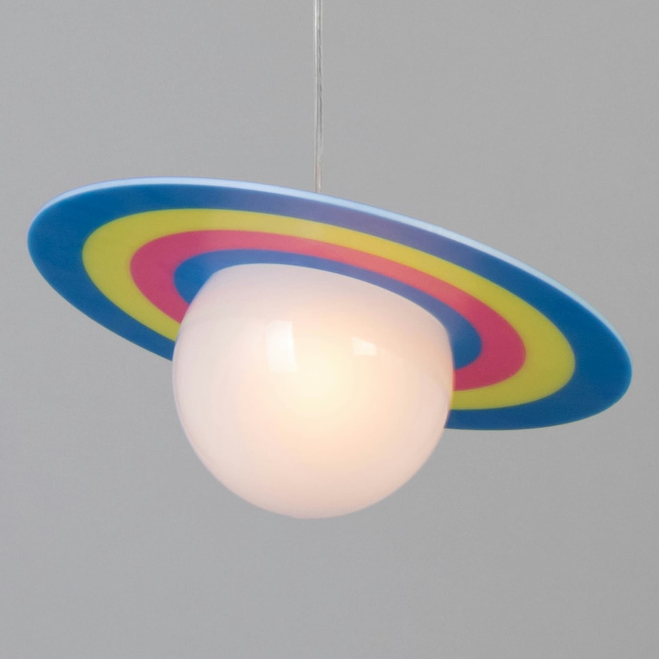image 1 of BHS Glow Kid's 1 Light Saturn Pendant, Blue