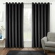 image 1 of Homescapes Thermal 100% Blackout Grey Velvet Curtains - 66 x 72" Grey