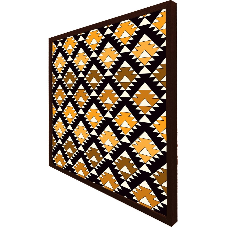 image 1 of Repeated triangles geometric background (Picture Frame) Black | XS
