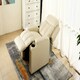 image 7 of Studio Bonded Leather Recliner w Drink Holders Sofa Chair (Cream)