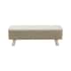 image 1 of Living and Home Rectangular Tofu-shaped Footrest with Solid Wooden Legs, Beige