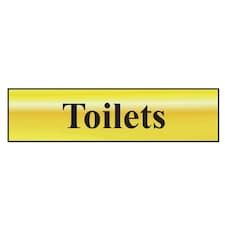 Scan Toilets - Polished Brass Effect 200 X 50mm - Polished Brass - 200 x 50mm