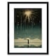 image 1 of Falling Star Rain Dreamy Bright Star Wish Dreamscape 9x7" Black Framed Wall Art Print
