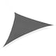 image 8 of Outsunny 5x5m Triangle Sun Shade Sail UV Protection HDPE Canopy w/ Rings Grey Grey
