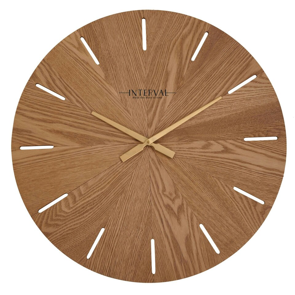 image 1 of Interval Wooden Wall Clock - 60cm Brown