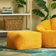 image 2 of icon Theo Beanbag Footstool Corduroy Ochre Yellow Yellow