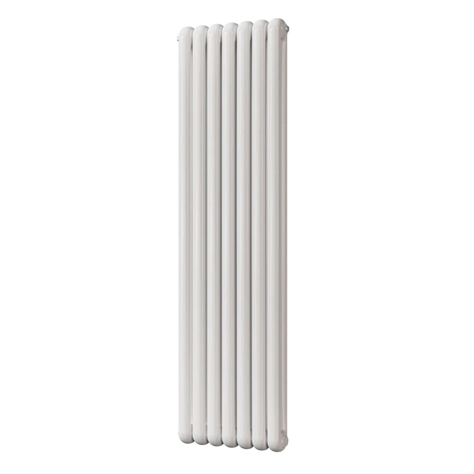 image 1 of Sherwood Vertical Round Top Double Column Bathroom Radiator - White (H) 1800mm x (W) 507mm