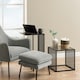 image 3 of Strington Side Table in Black with Glass Top