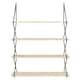 image 3 of Interiors By Premier Stylish 4 Layer Shelf, Durable Design Metal Frame Shelf For Balcony, Ample Storage Hanging Frame Shelf Cream